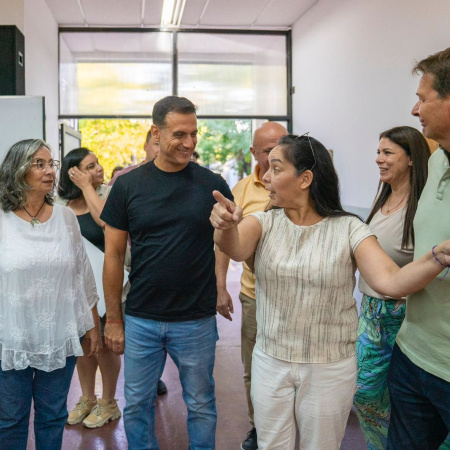 Julián Álvarez recorrió las obras que se hicieron en el Centro de Formación Profesional N° 401