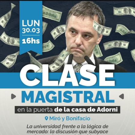 Docentes de la UBA harán una clase pública frente a la casa de Adorni