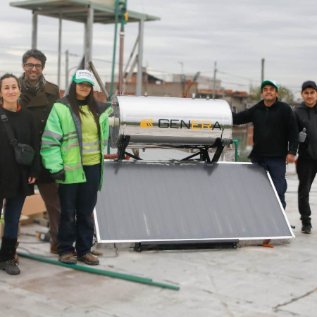 Clubes de La Matanza incorporan termotanques solares para bajar el gasto energético