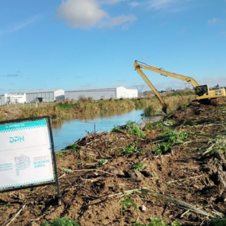 La Provincia realiza obras hídricas en Berazategui y Quilmes para prevenir inundaciones